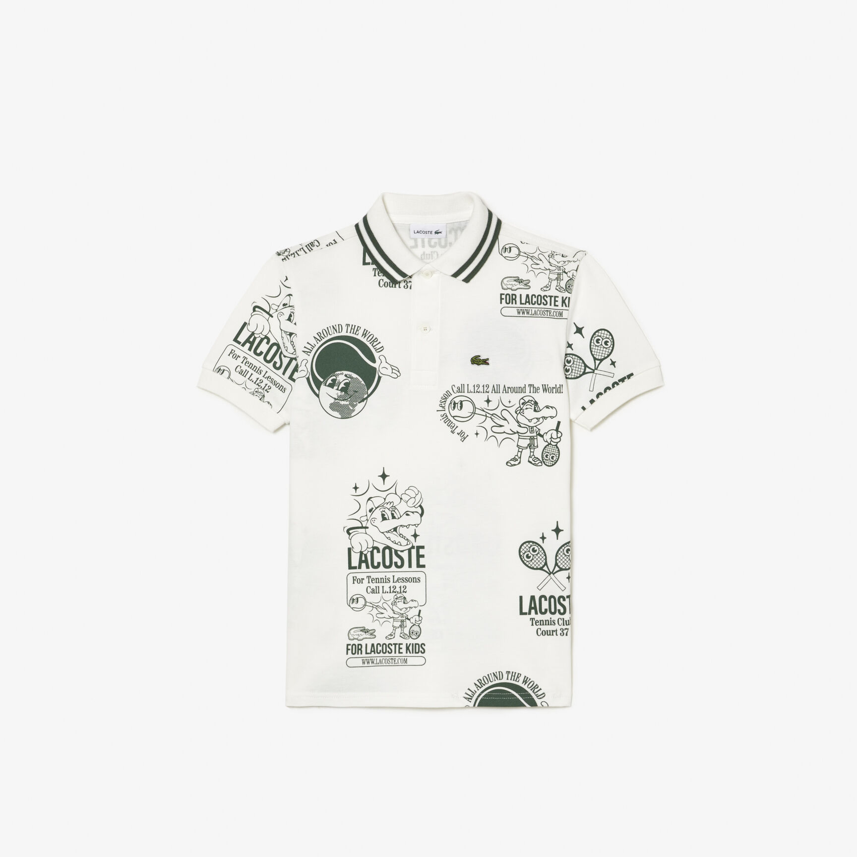 Graphic Print Cotton Polo Shirt Graphic Print Cotton Polo Shirt