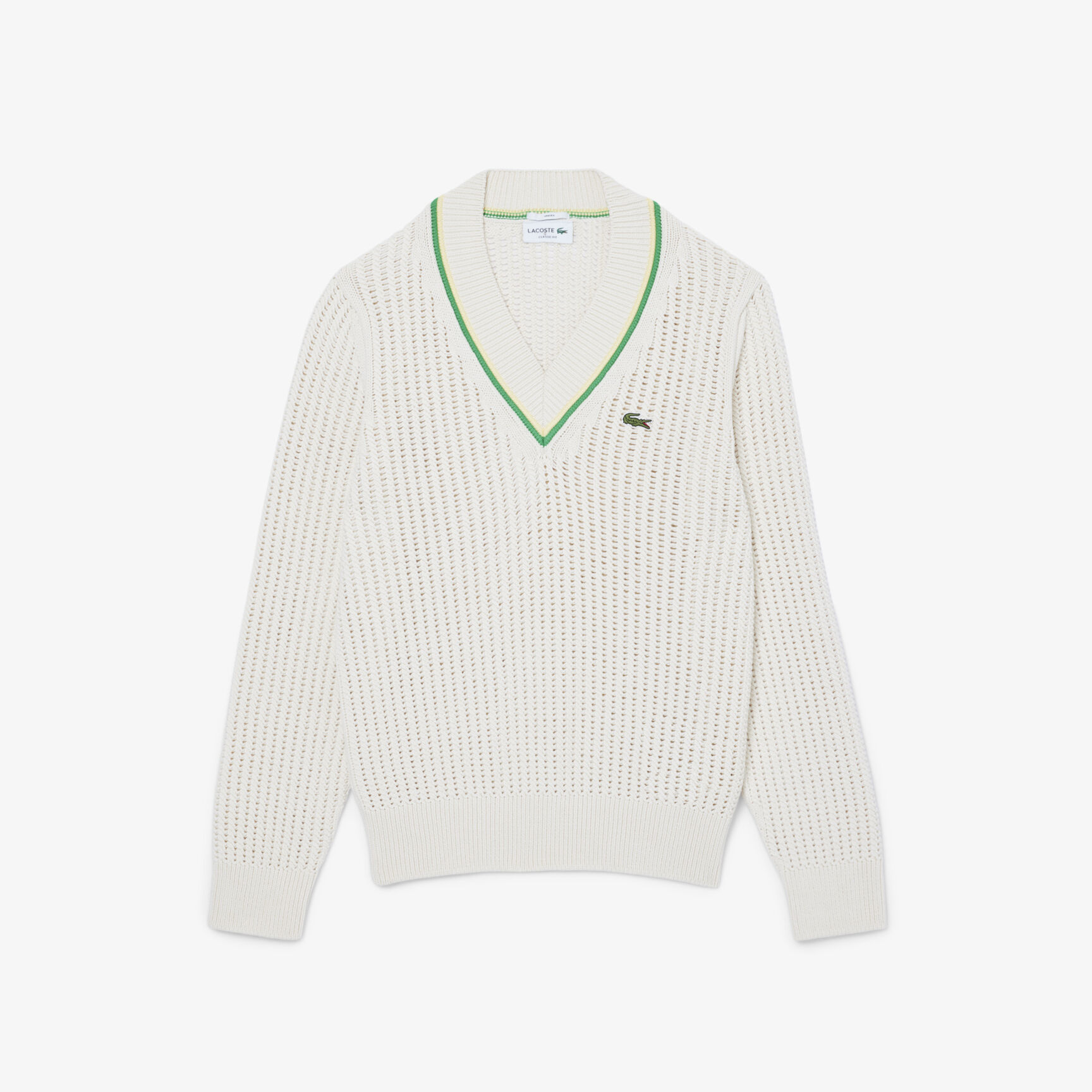 V Neck Striped Tennis Sweater V Neck Striped Tennis Sweater