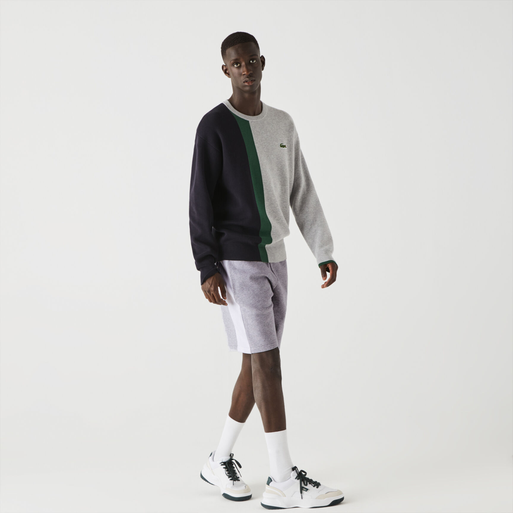 شورت صوف مع شريط بلون مغاير مجموعة Lacoste SPORT للرجال