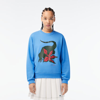 Women’s Lacoste X Netflix Loose Fit Organic Cotton Fleece Sweatshirt