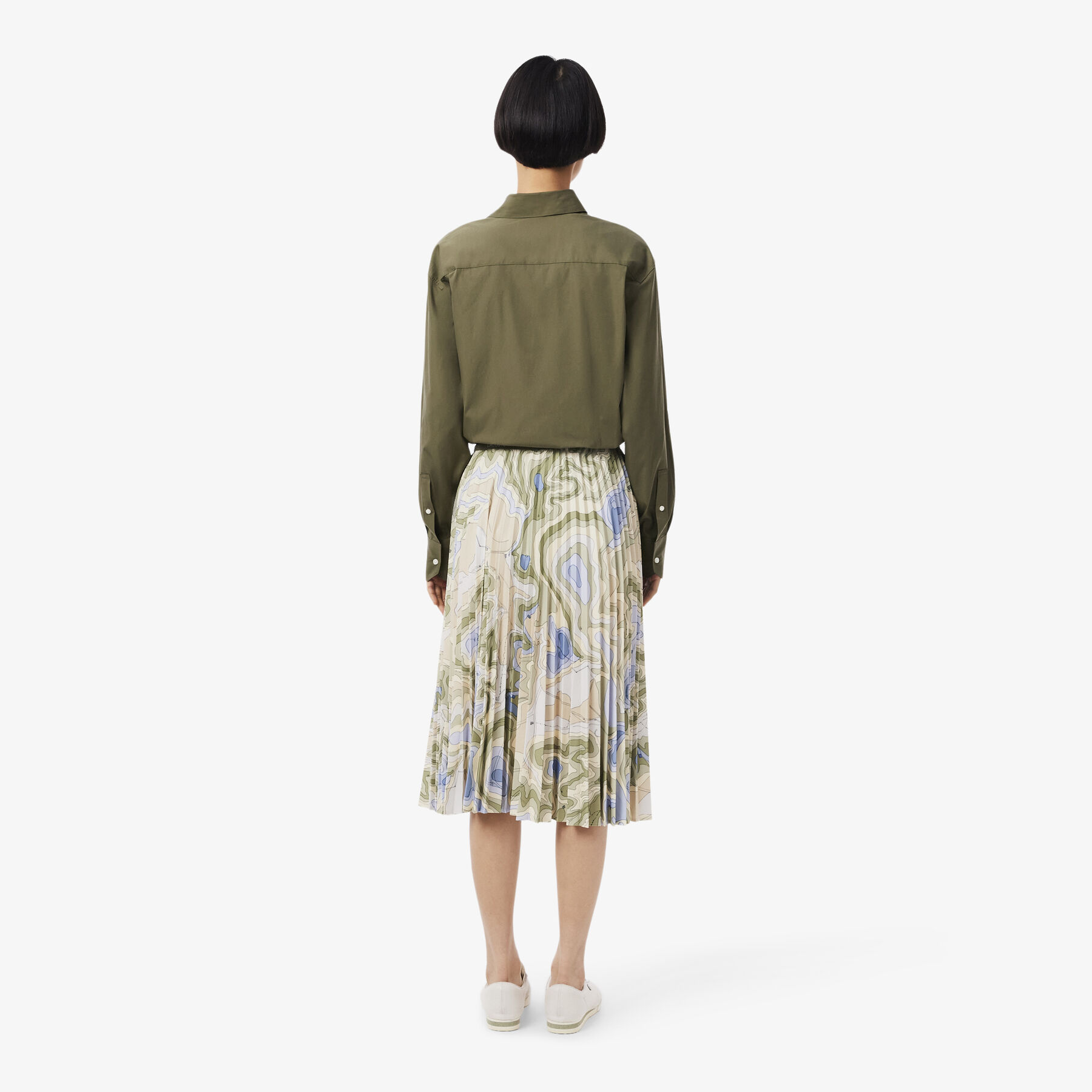Topography Print Pleated Skirt lacoste topography print pleated skirt