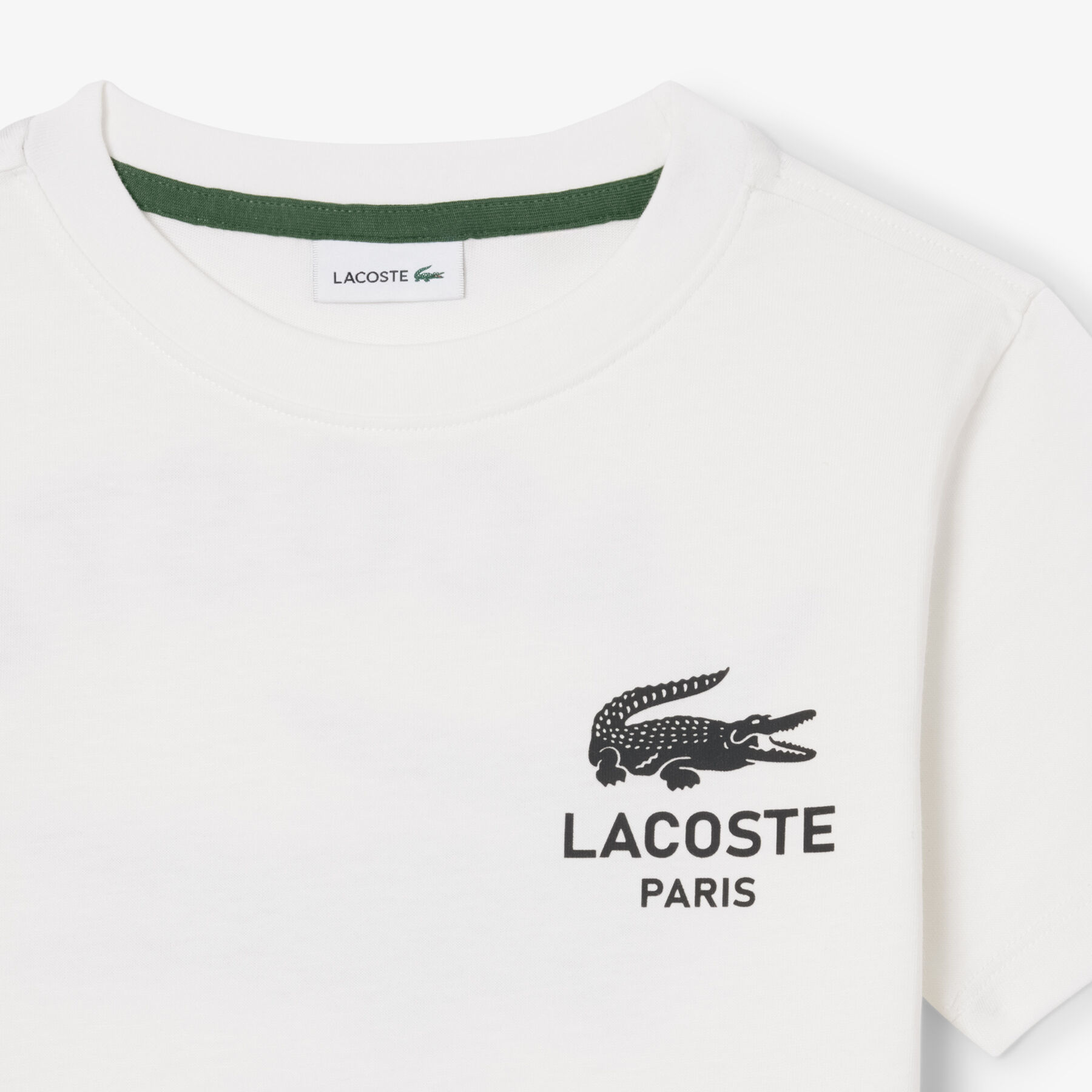 lacoste print cotton t shirt