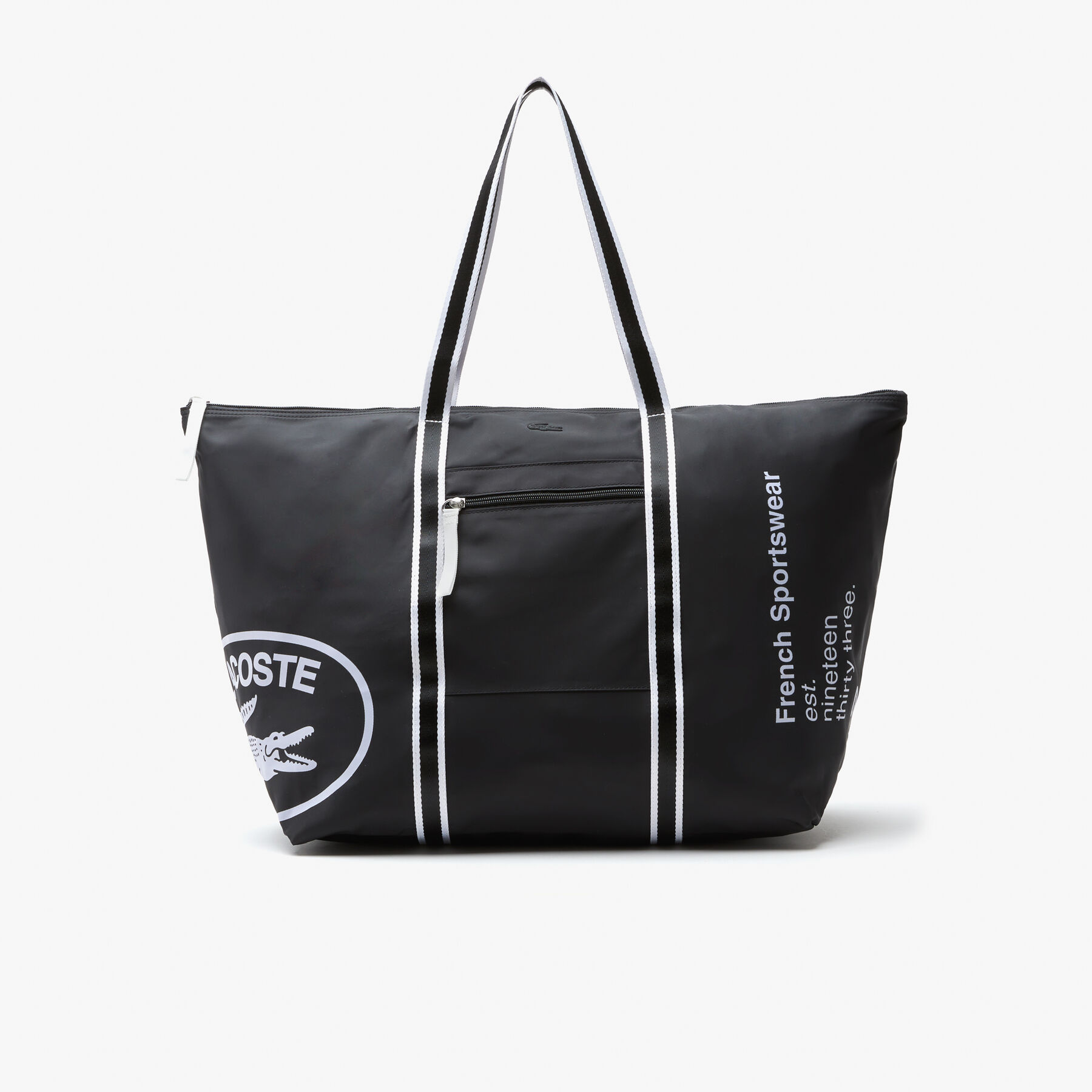 lacoste unisex contrast print collapsible weekend bag