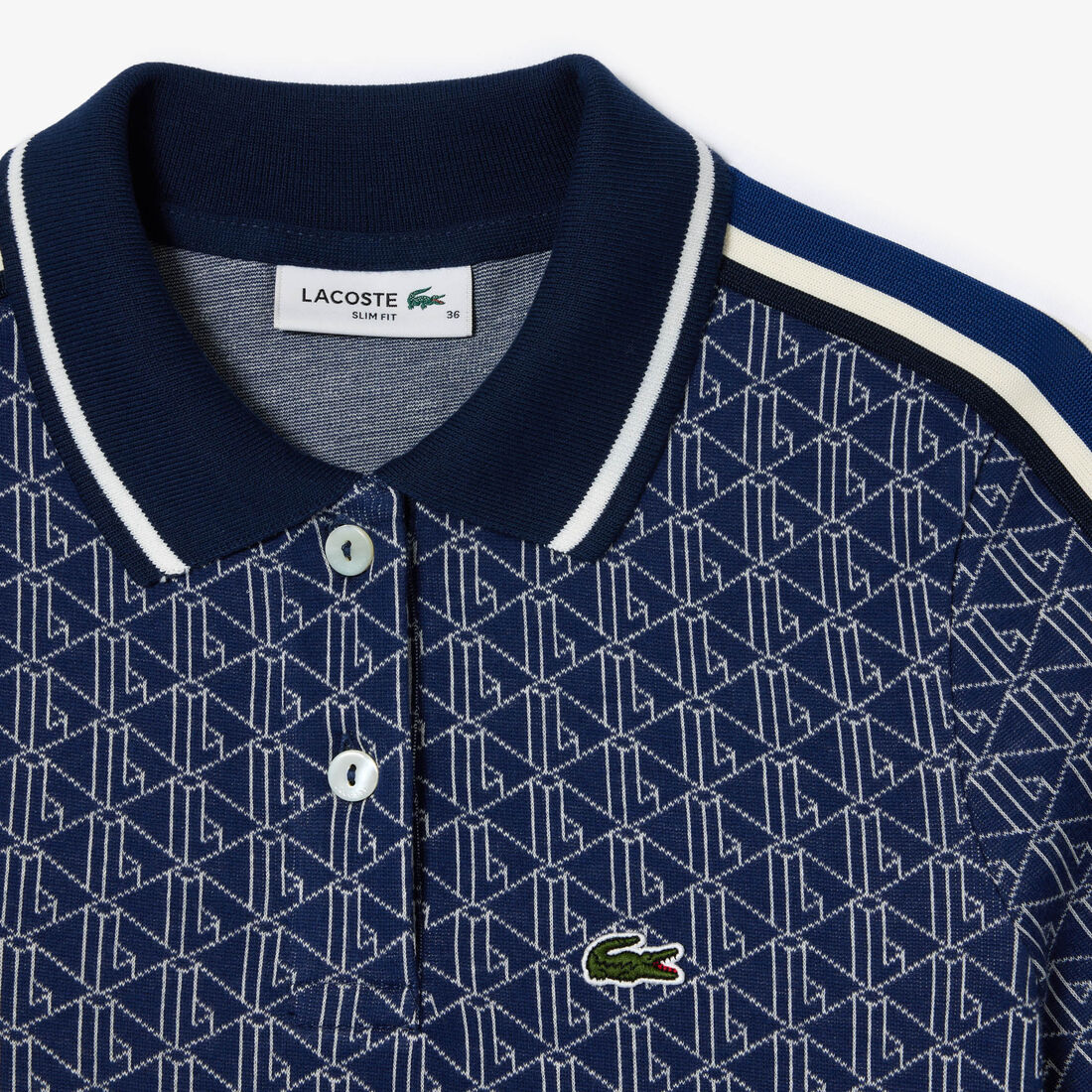 Slim Fit Lacoste Monogram Jacquard Polo Shirt Slim Fit Lacoste Monogram Jacquard Polo Shirt
