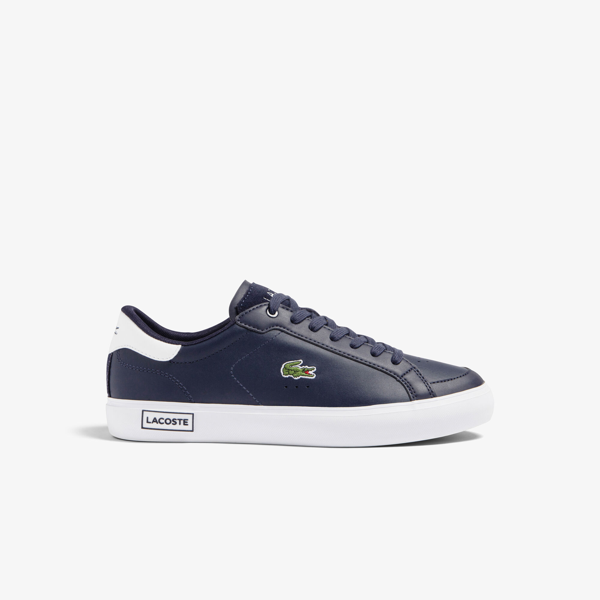 Buy Men s Lacoste Powercourt Leather Colour Block Trainers Lacoste SA
