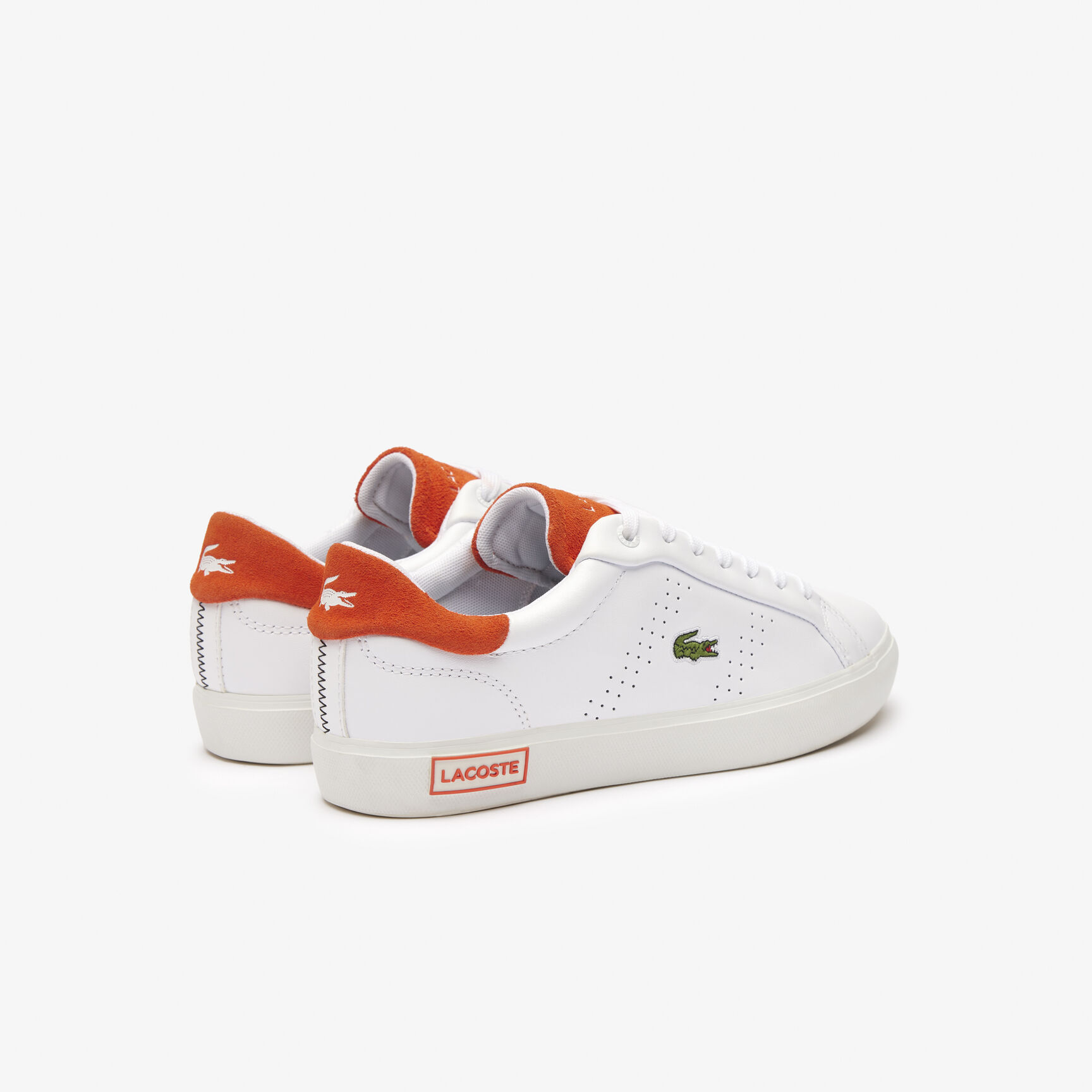 Women's Powercourt 2.0 Orange Leather Trainers Women's Powercourt 2.0 Orange Leather Trainers