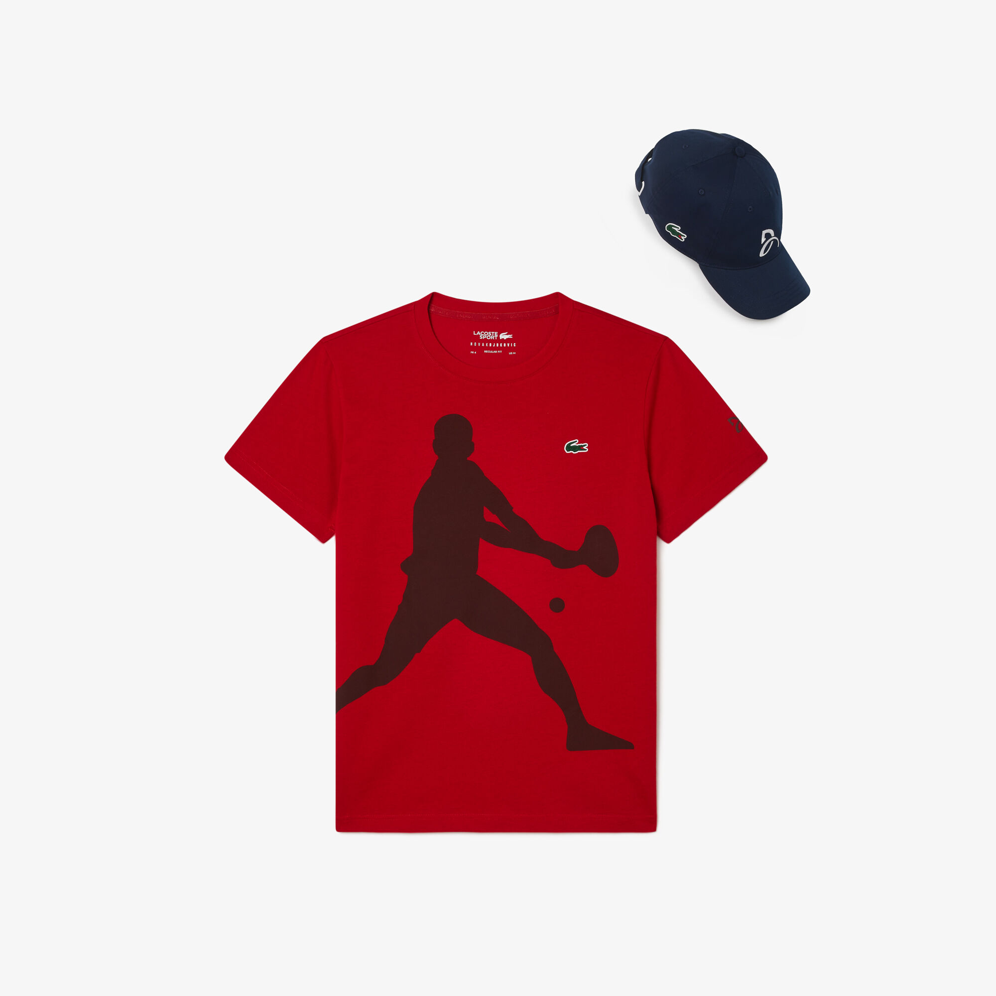 Lacoste Tennis x Novak Djokovic T-shirt and Cap Set, Bordeaux