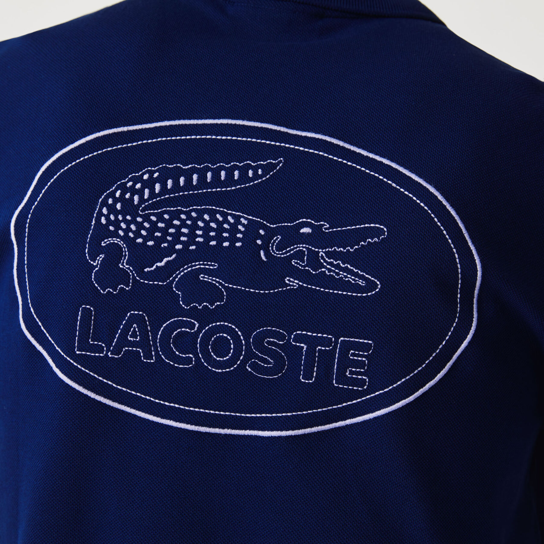 men s lacoste regular fit embroidered logo cotton piqu  polo