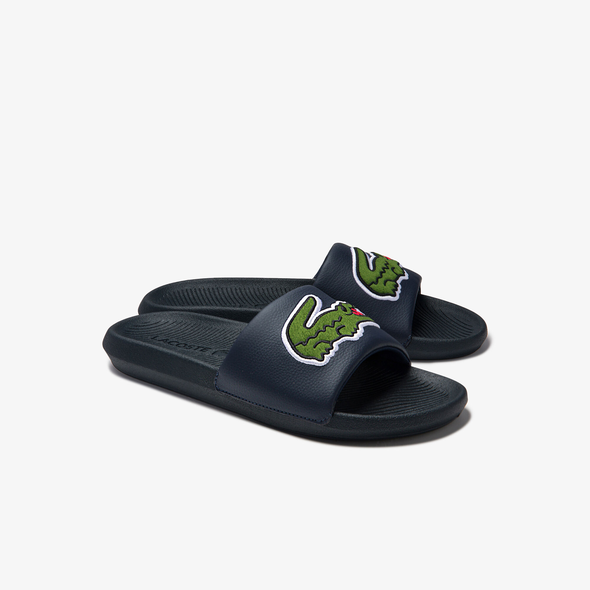 Croco Synthetic and PU Slides | Lacoste SA