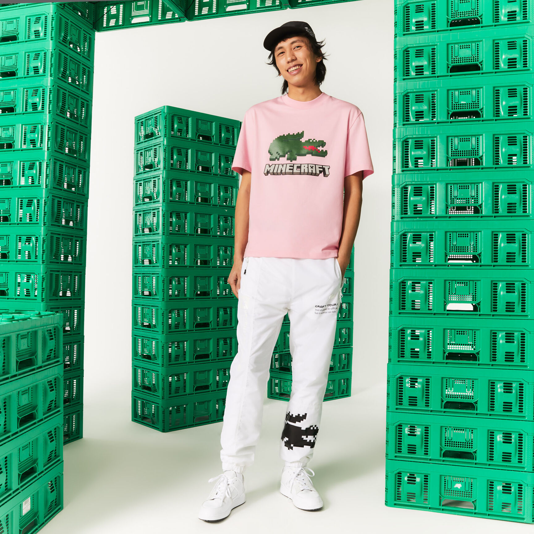 Unisex Lacoste x Minecraft Print Organic Cotton T-Shirt Unisex Lacoste x Minecraft Print Organic Cotton T-Shirt