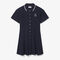 Flared Badge Accent Petit Pique Dress