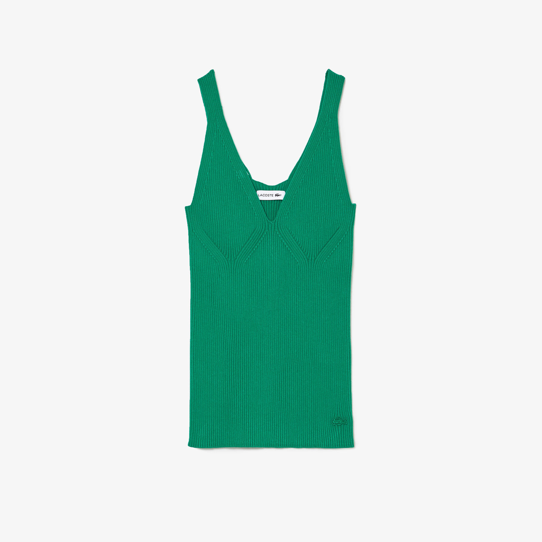 Women's Lacoste Seamless Ribbed Knit Tank Top women s lacoste seamless ribbed knit tank top