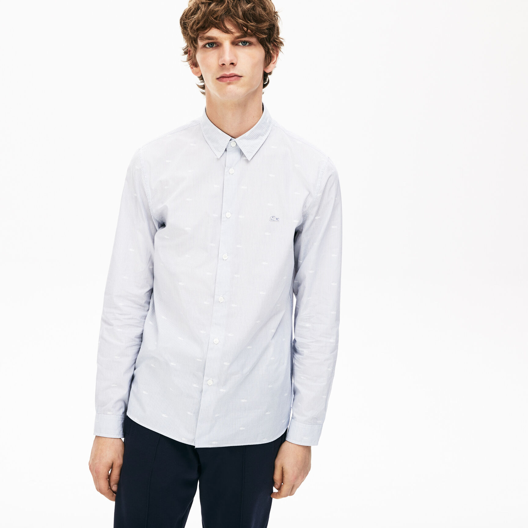 قميص بوبلين بطبعة التمساح للرجال قميص بوبلين بطبعة التمساح للرجال