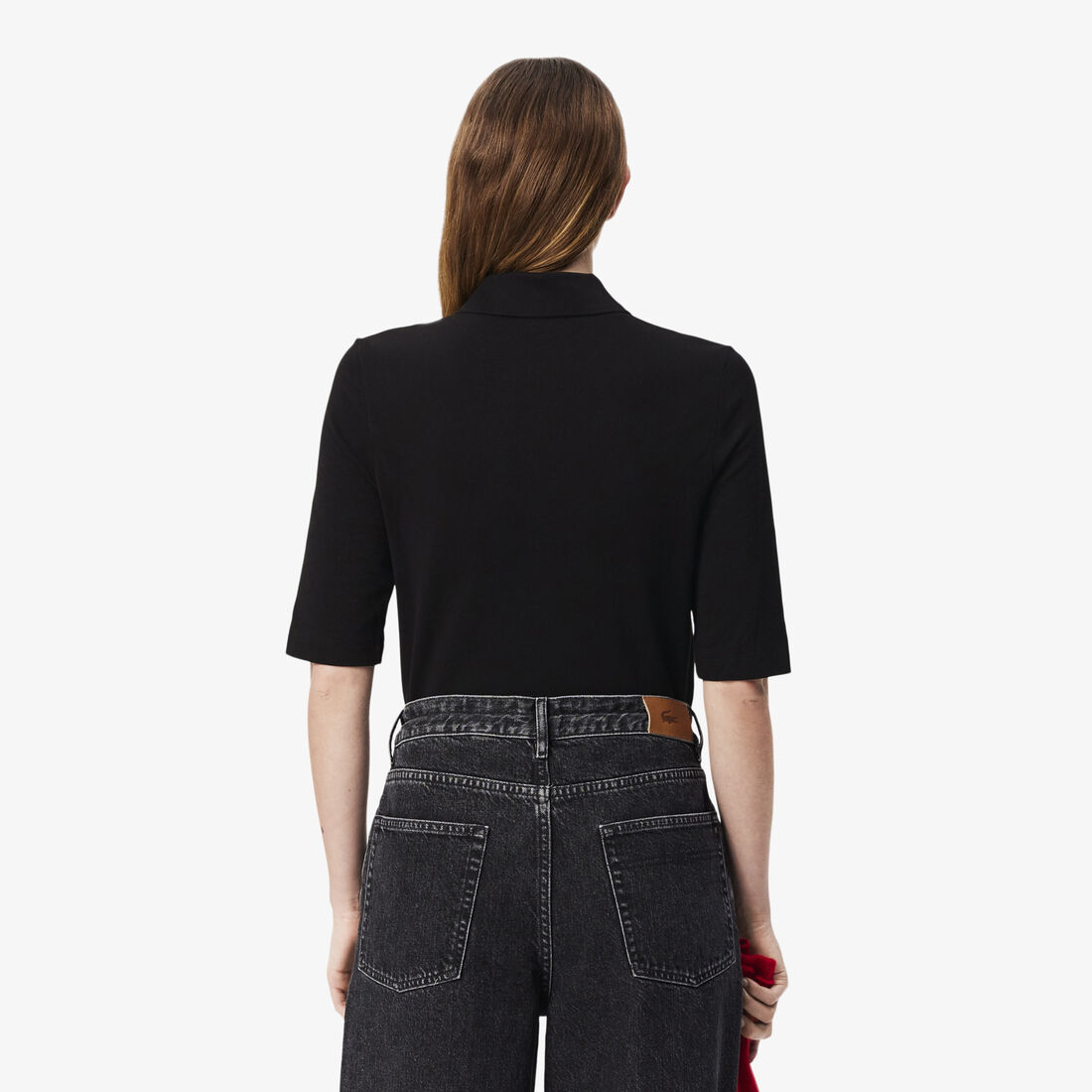 Women's Lacoste Slim Fit Supple Cotton Polo Shirt Women's Lacoste Slim Fit Supple Cotton Polo Shirt