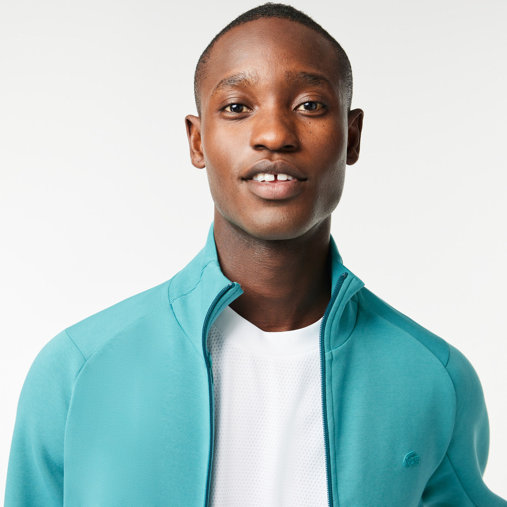 High Neck Zip-Up Sweatshirt