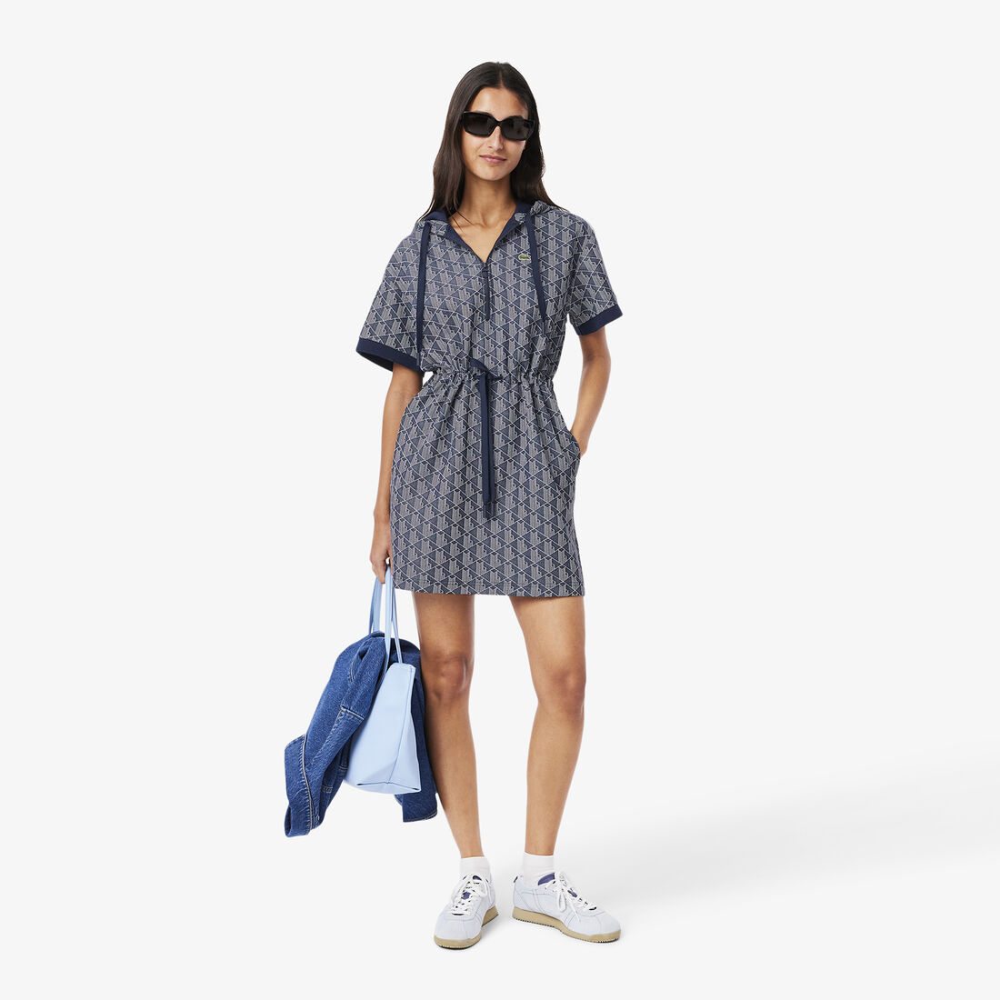 Jacquard Monogram Hoodie Dress Jacquard Monogram Hoodie Dress