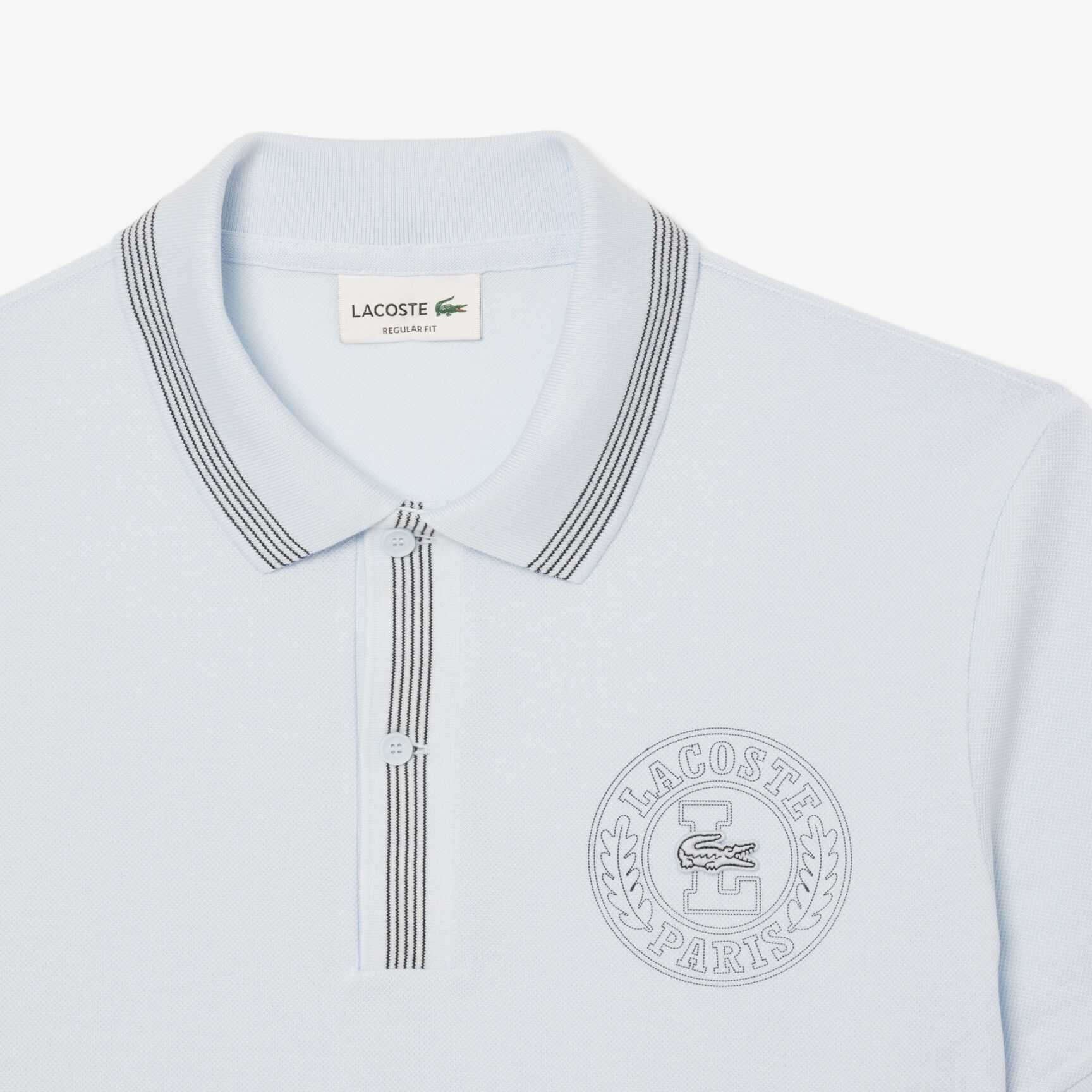 Regular Fit L.12.12 Badge Print Polo Shirt