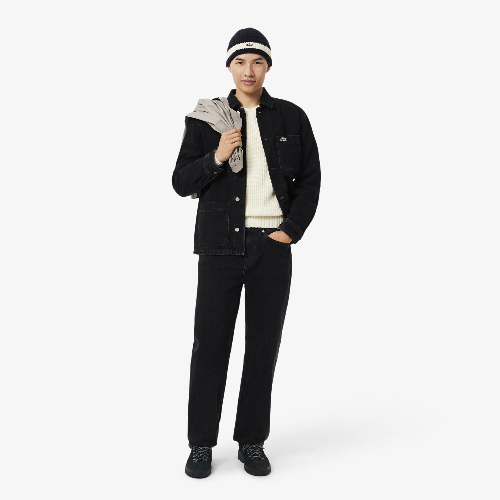 قبعة صوف محبوكة مضلعة