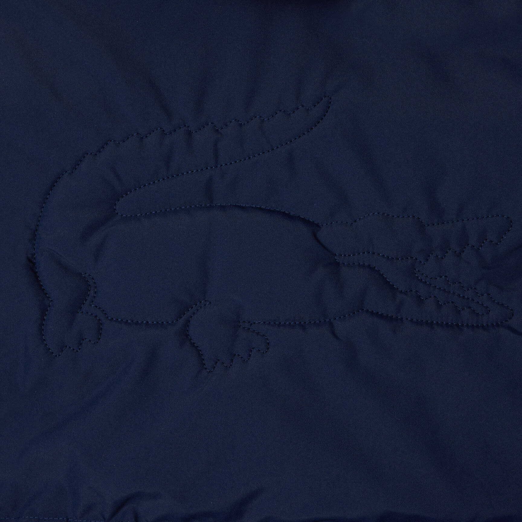 Hooded Puffer Jacket with Crocodile at the back