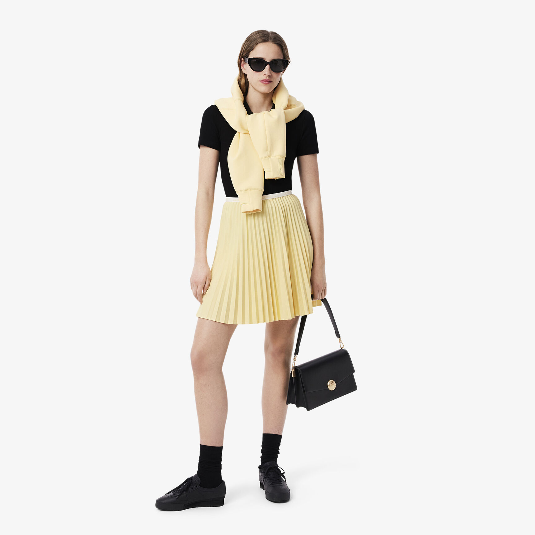 تيشيرت بولو L.12.D بقصة ضيقة من القطن المضلع