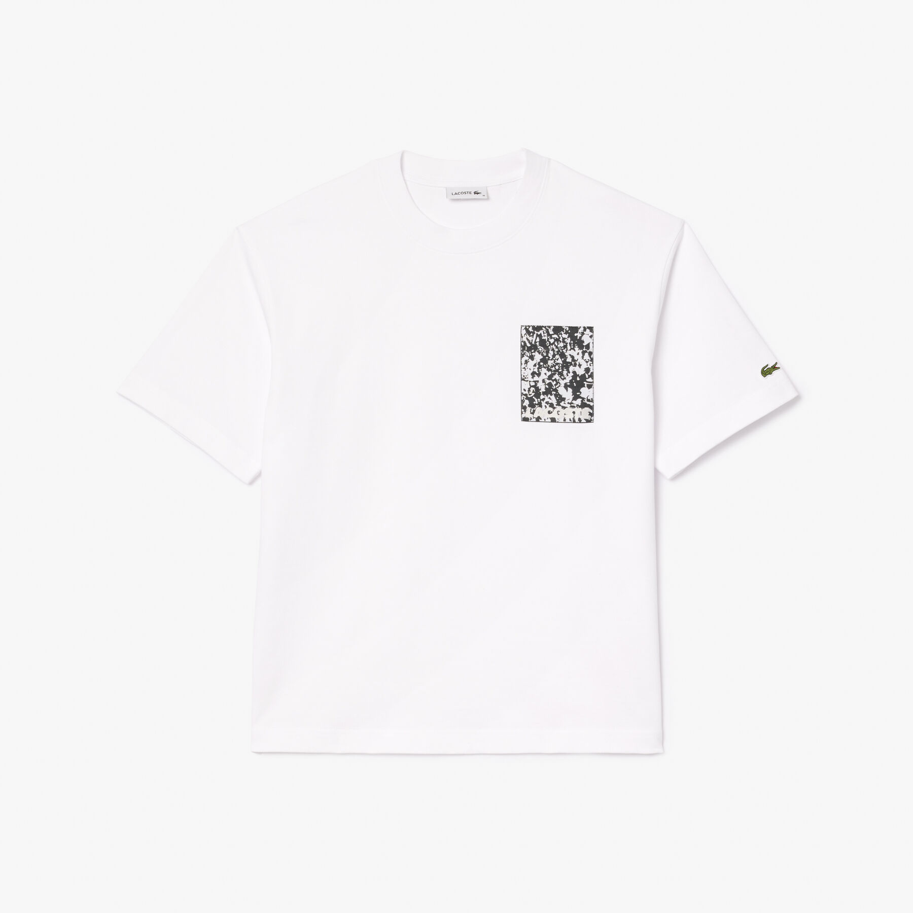 lacoste loose fit thick jersey t shirt