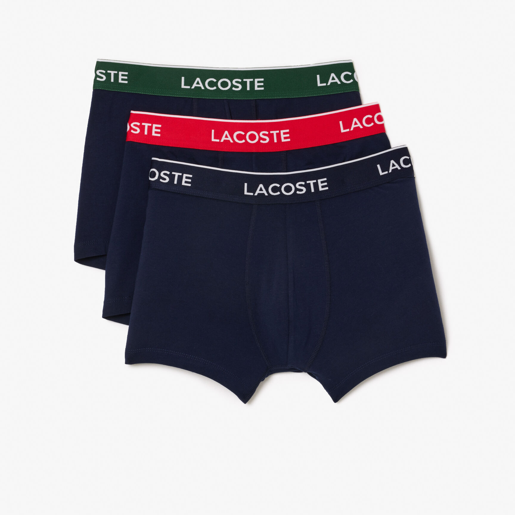 Pack Of 3 Navy Casual Trunks With Contrasting Waistband Pack Of 3 Navy Casual Trunks With Contrasting Waistband