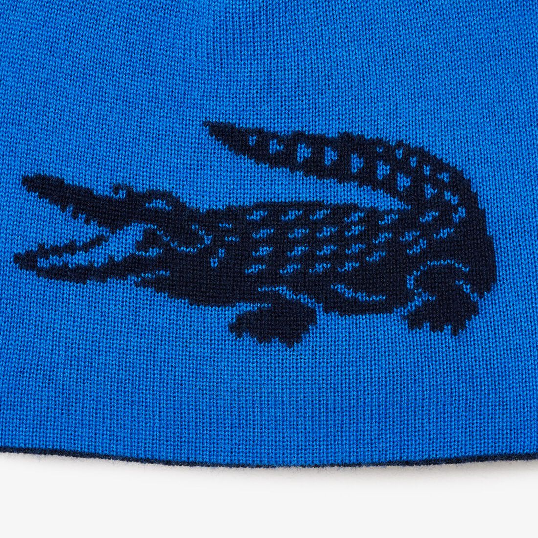 Unisex Lacoste Contrast Crocodile Reversible Beanie Unisex Lacoste Contrast Crocodile Reversible Beanie