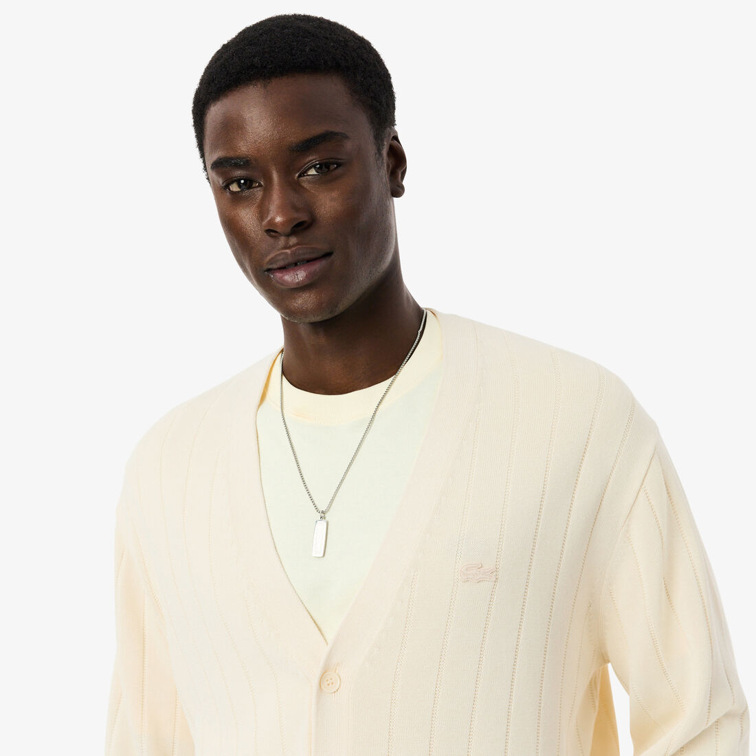 Rib Knit Cotton Blend Cardigan Rib Knit Cotton Blend Cardigan