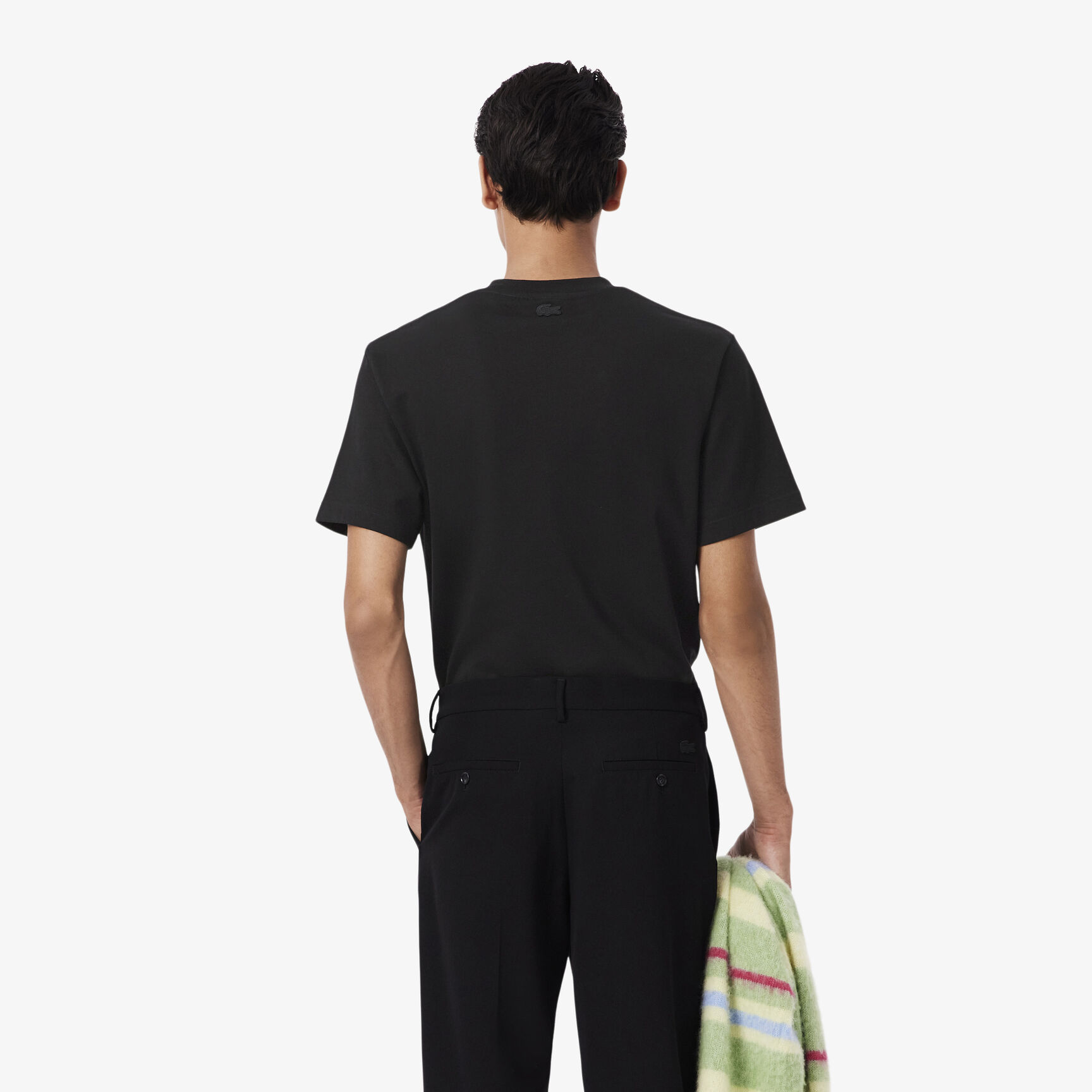 تي شيرت قطني بنقشة جلد التمساح الماسي