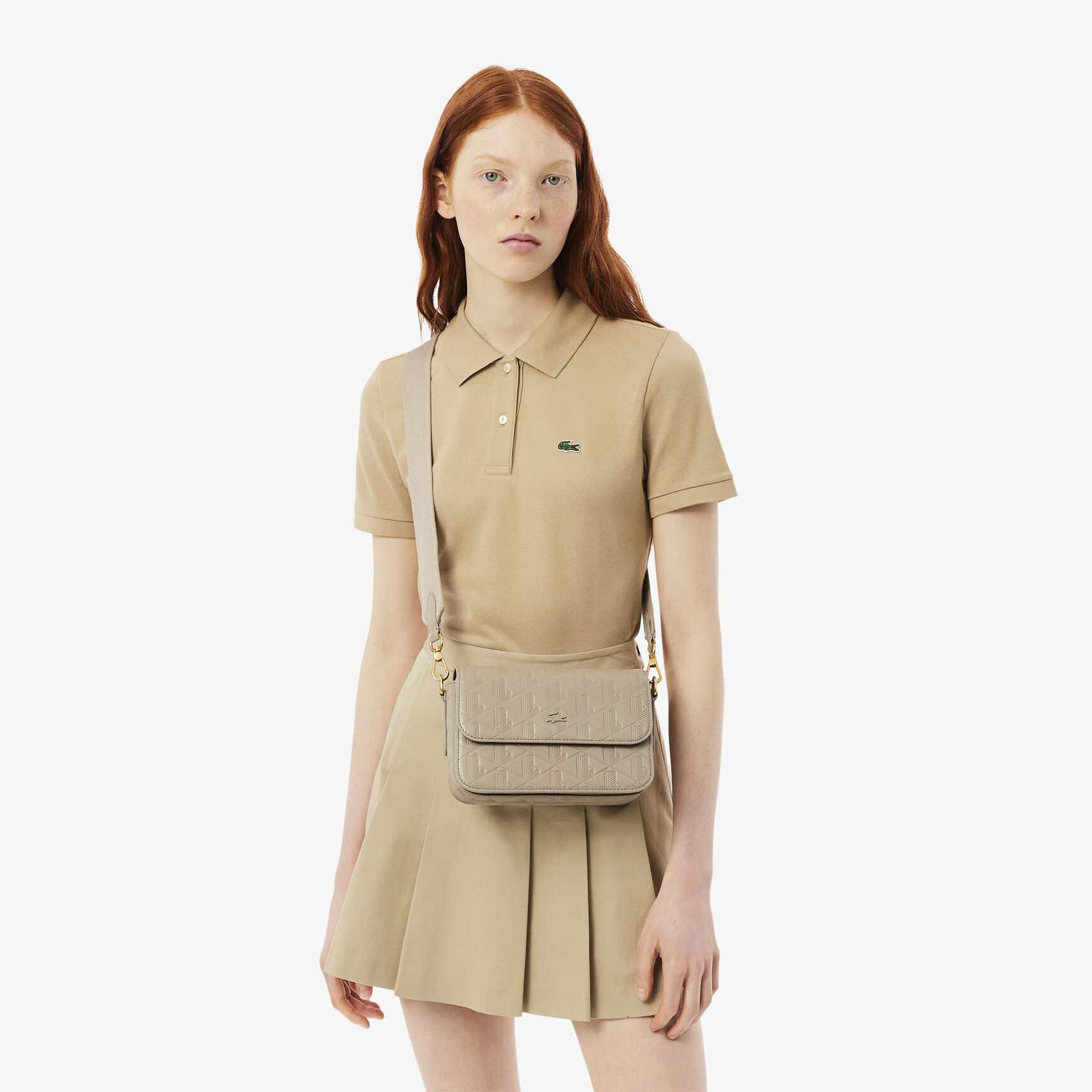 حقيبة كتف ماهيكي جلدية منقوشة