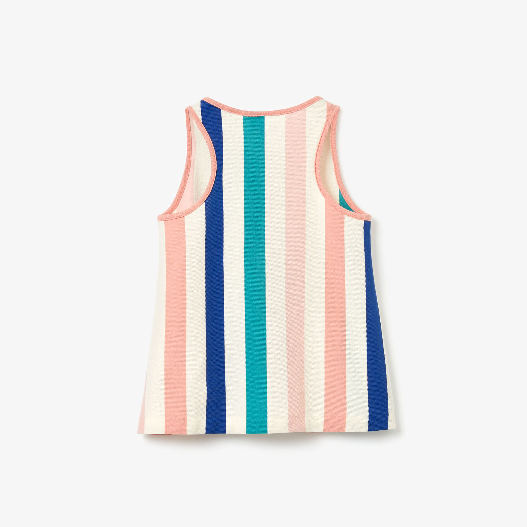 Girls' Striped Cotton Piqué Tank Top lacoste girls striped cotton piqu tank top