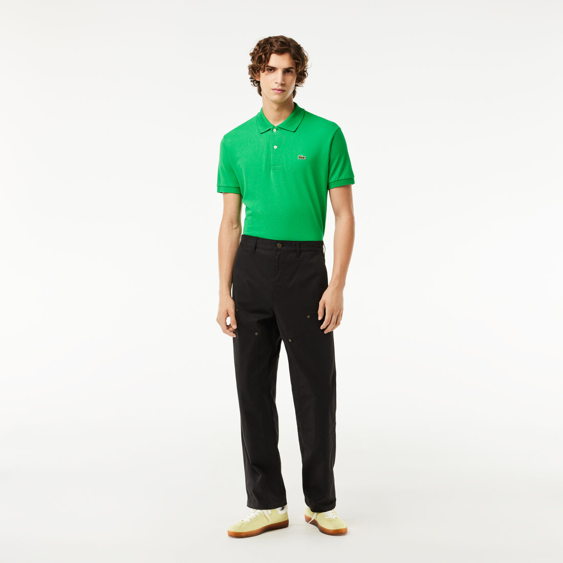 Straight Fit Cotton Twill Cargo Pants
