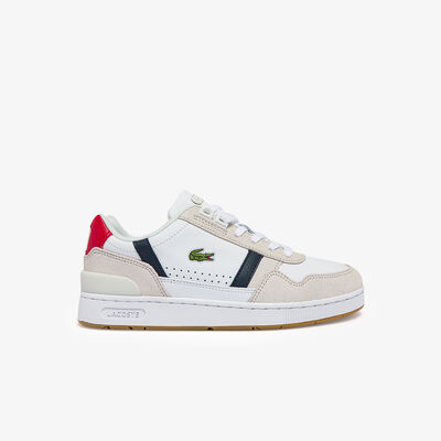 Women's T-clip Tricolour Leather And Suede Trainers