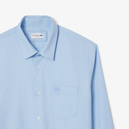 قميص بوبلين قطني بقصّة عادية