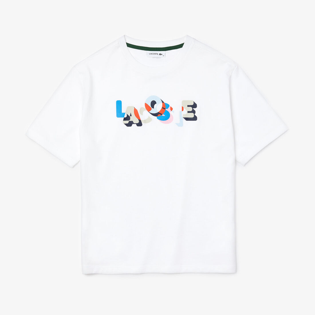 Women's Crew Neck Lacoste Print Soft Cotton T-shirt Women's Crew Neck Lacoste Print Soft Cotton T-shirt