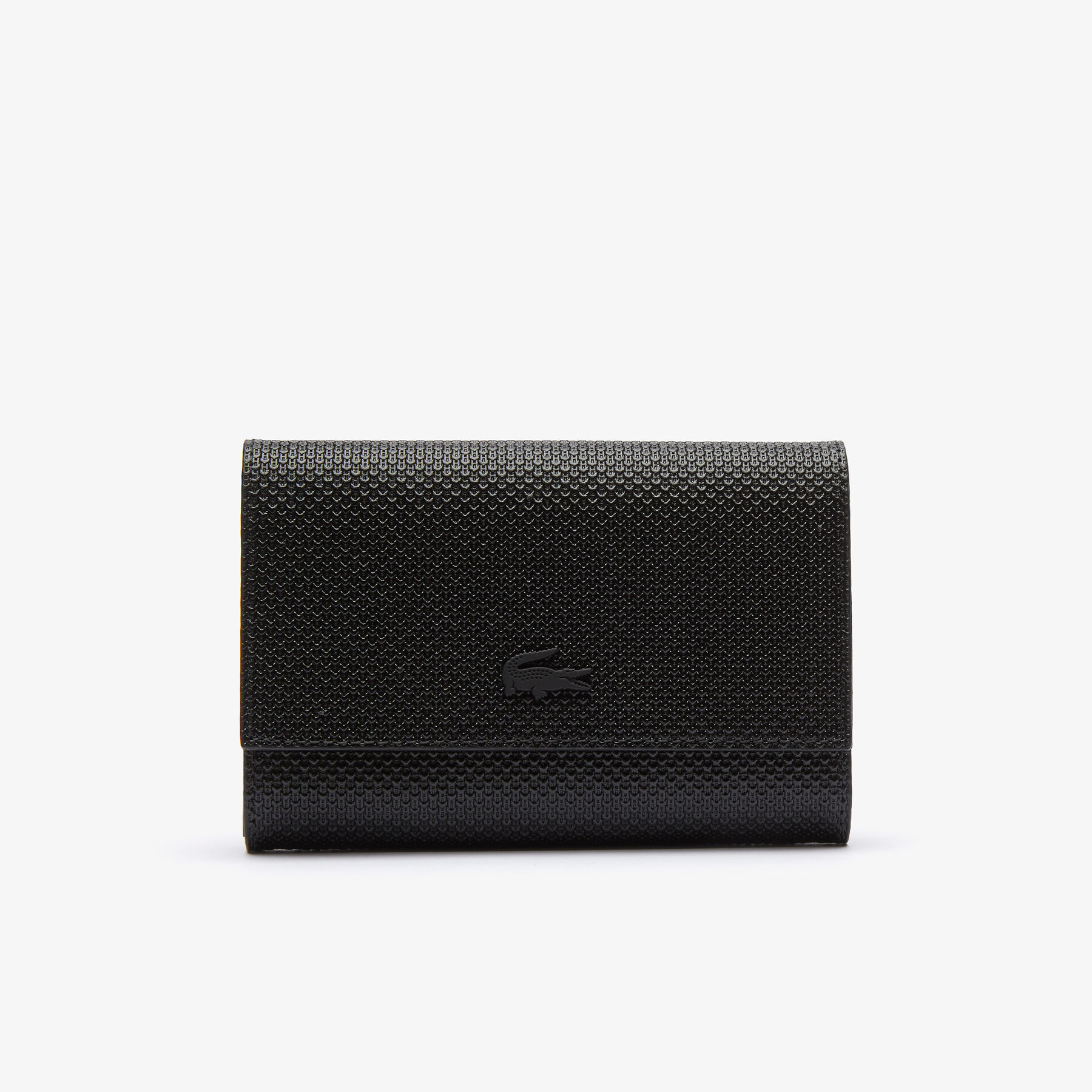 Women's Chantaco Matte Piqué Leather Snap Flap Wallet lacoste women s chantaco matte piqu leather snap flap wallet