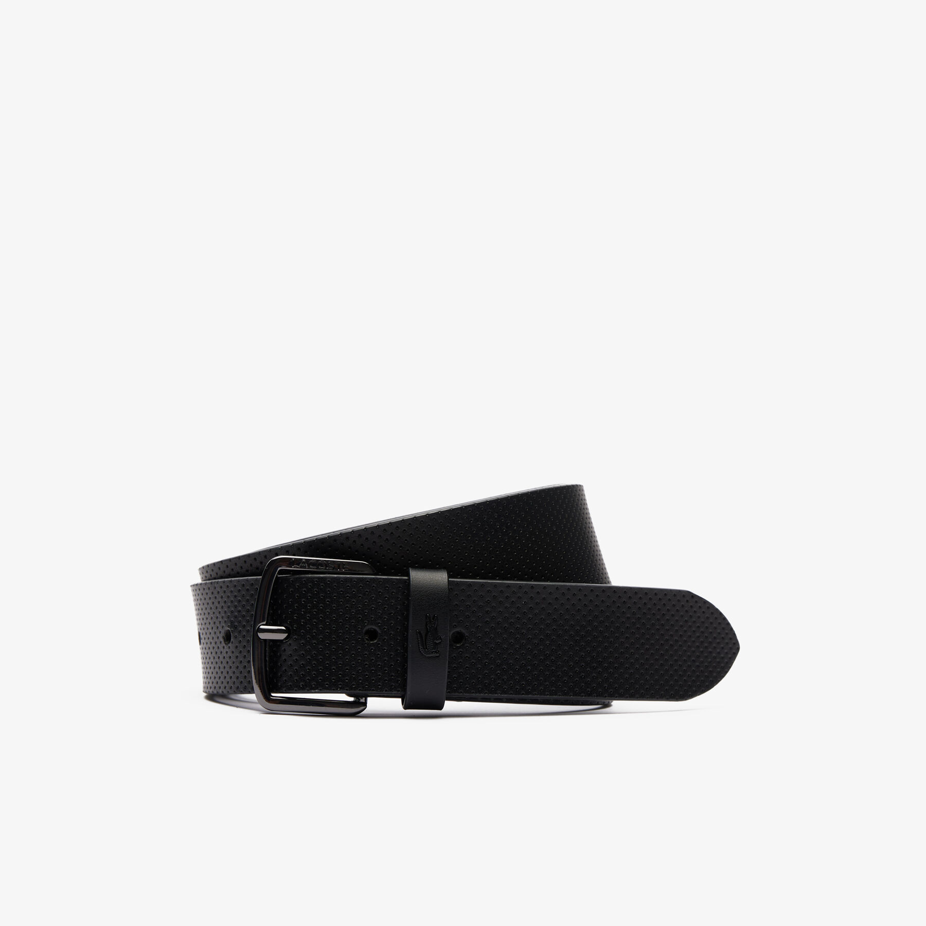 Perforated Leather Belt lacoste perforated leather belt