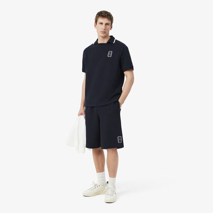 lacoste relaxed fit double face pique shorts