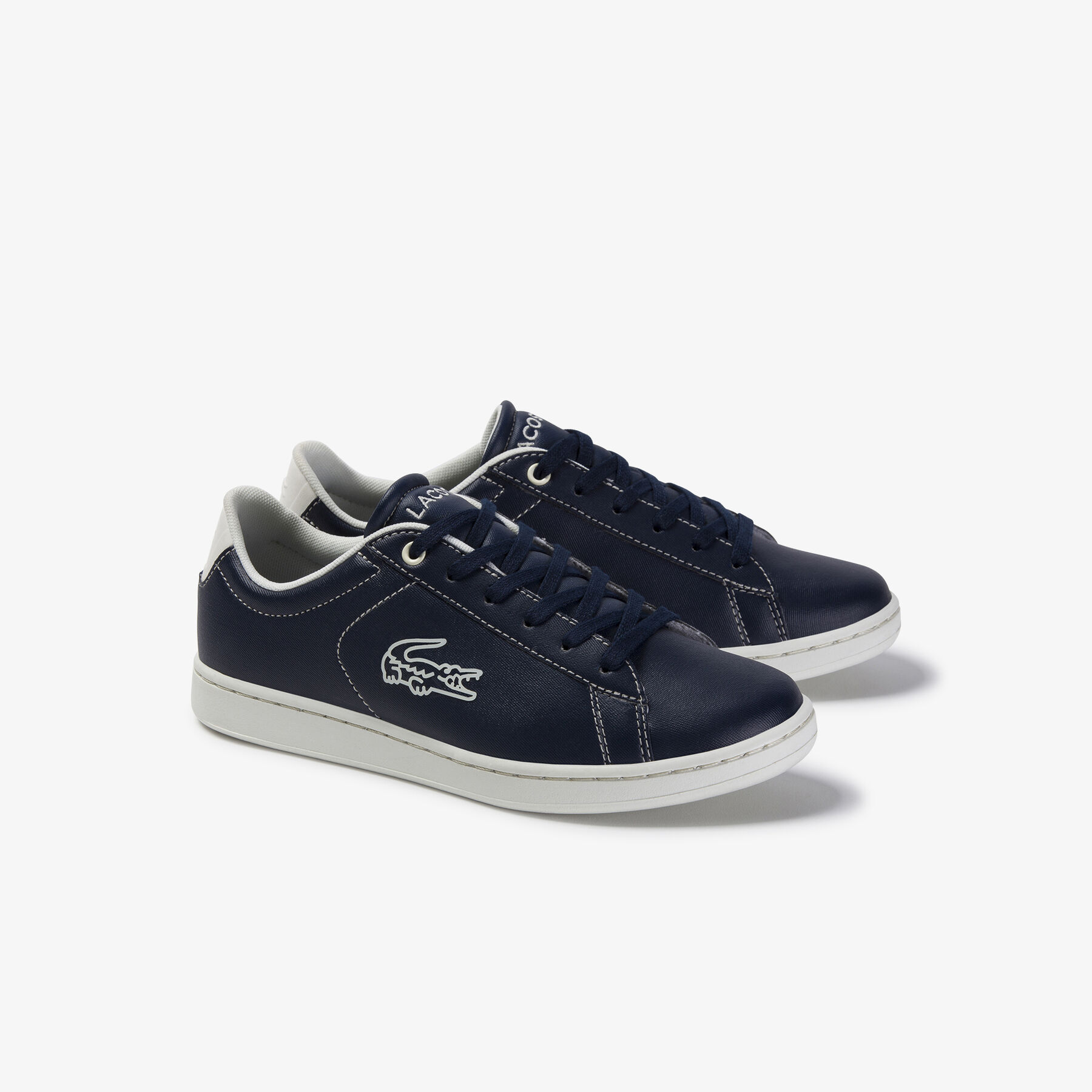 Juniors' Carnaby Evo Contrast-colour Lace-up Synthetic Sneakers lacoste juniors carnaby evo contrast colour lace up synthetic sneakers