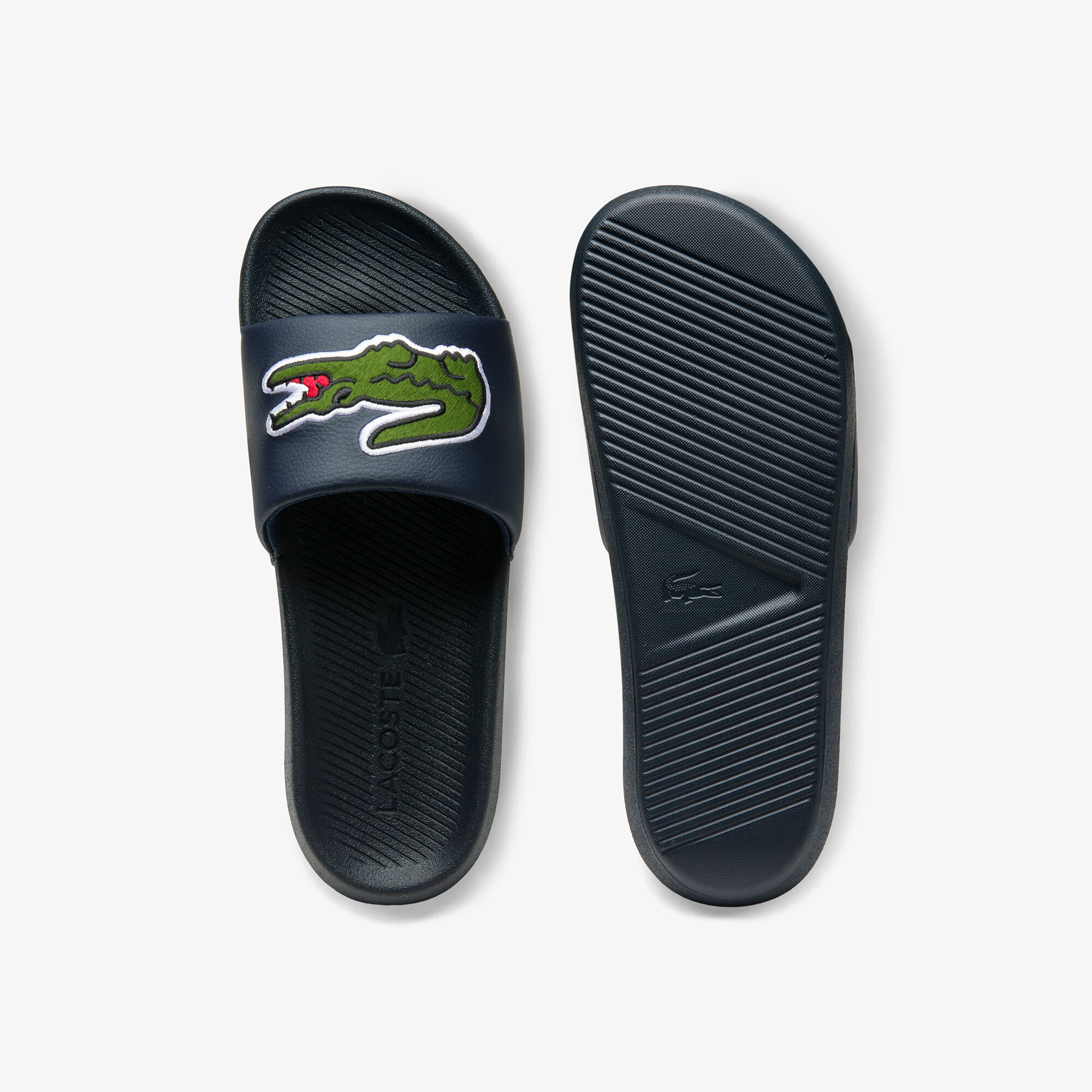 Croco Synthetic and PU Slides | Lacoste SA