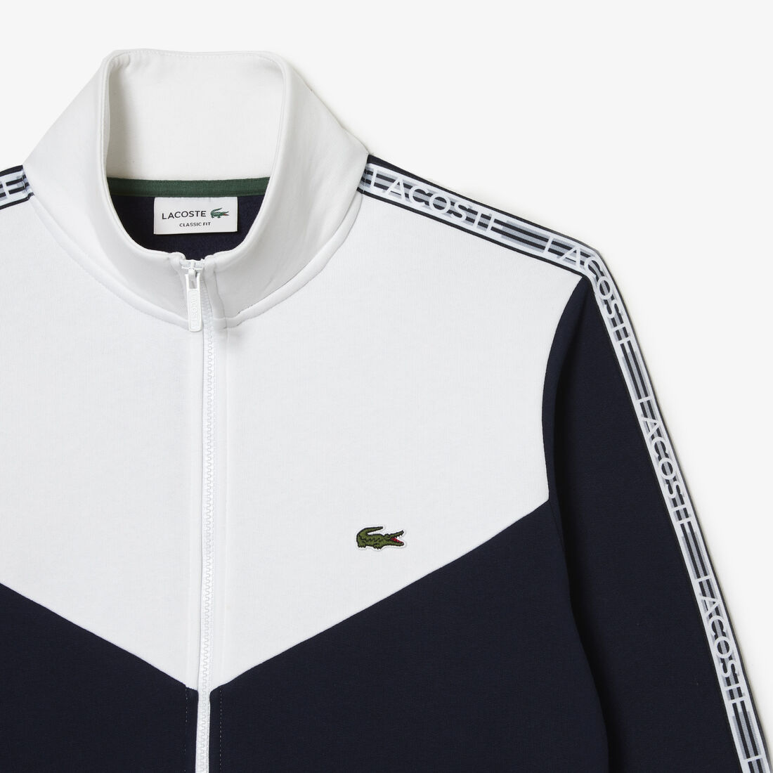 Men’s Lacoste Classic Fit Colourblock Zipped Sweatshirt Men’s Lacoste Classic Fit Colourblock Zipped Sweatshirt
