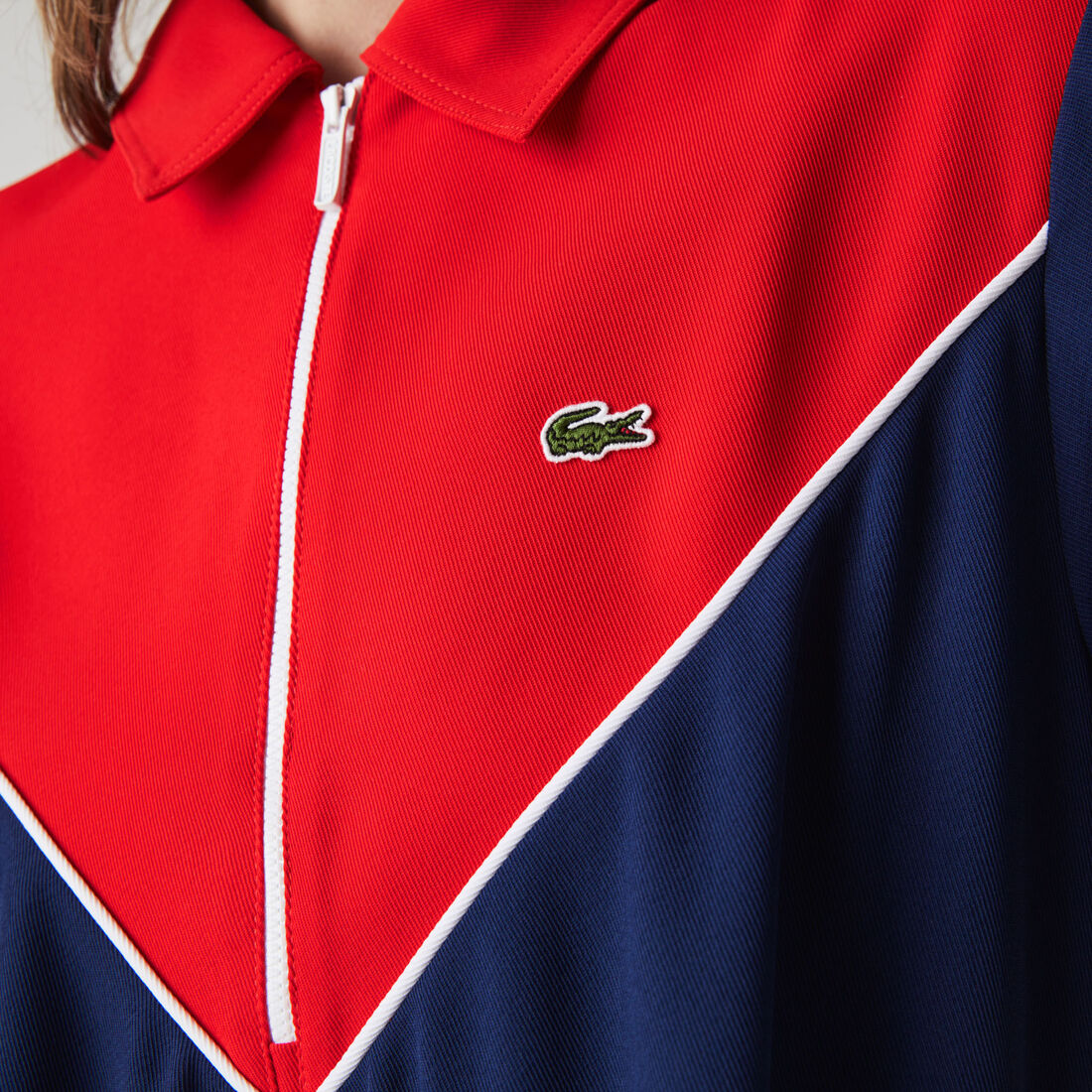 Women’s Flowy Zip Collar Colorblock Polo Dress Women’s Flowy Zip Collar Colorblock Polo Dress