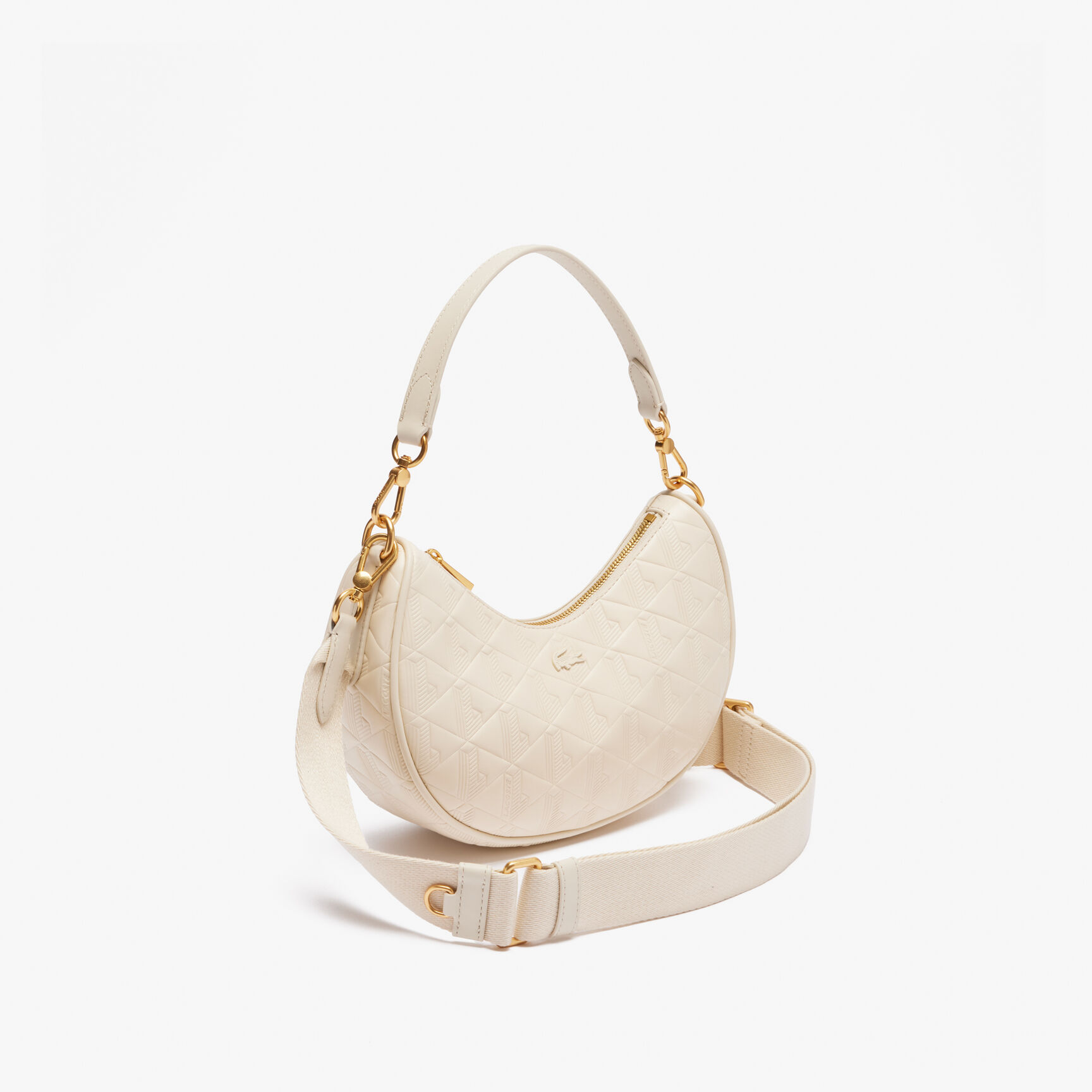 Maheki Embossed Leather Half Moon Purse