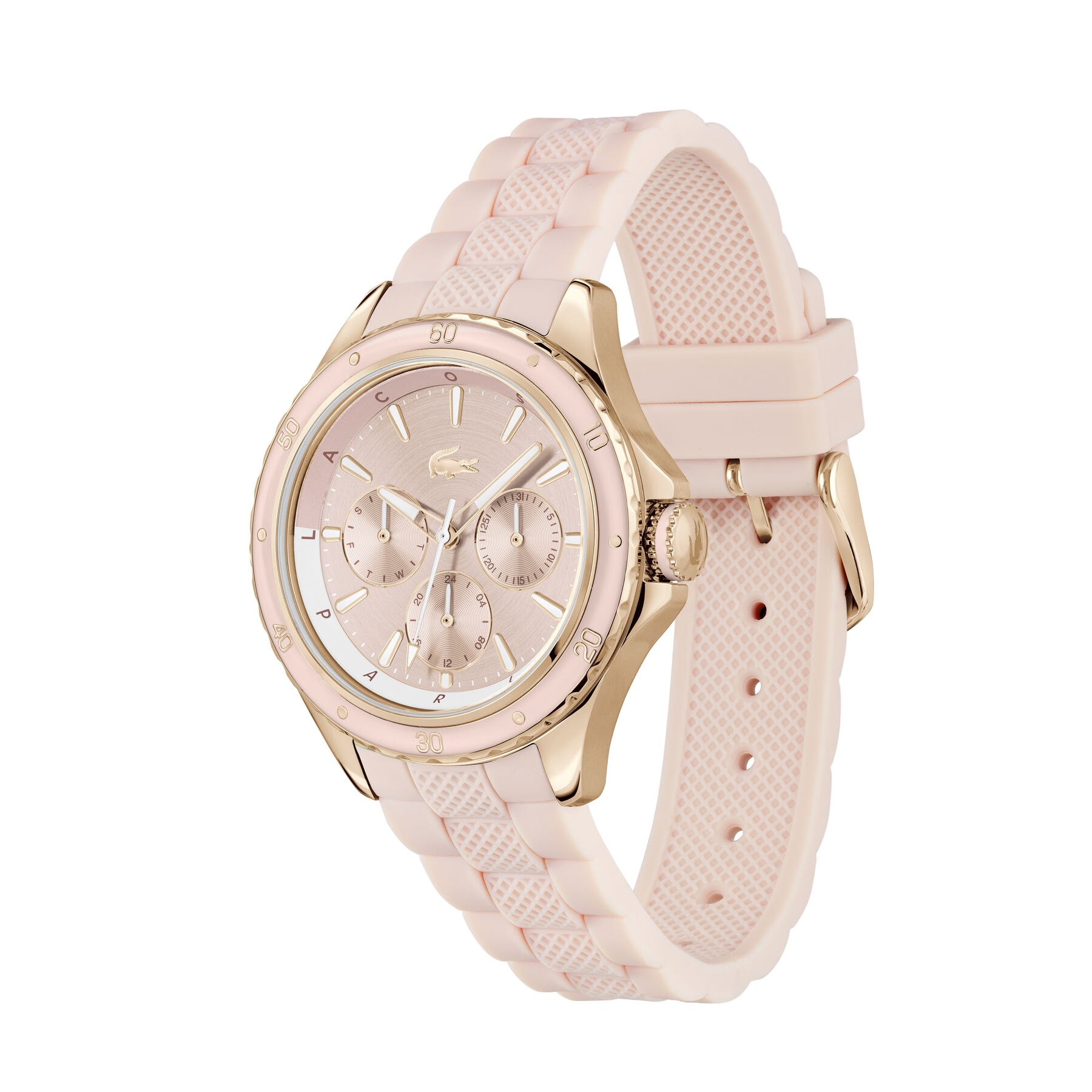 ساعة Santorini بسوار سيليكون بلون Blush ساعة Santorini بسوار سيليكون بلون Blush