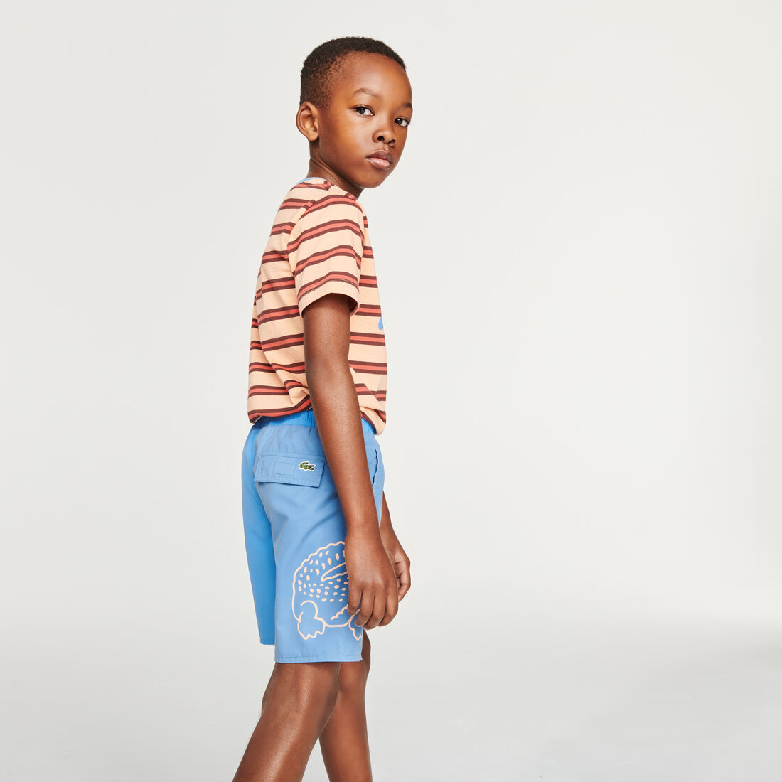 شورت سباحة للأولاد ثنائي اللون وطباعة التمساح شورت سباحة للأولاد ثنائي اللون وطباعة التمساح