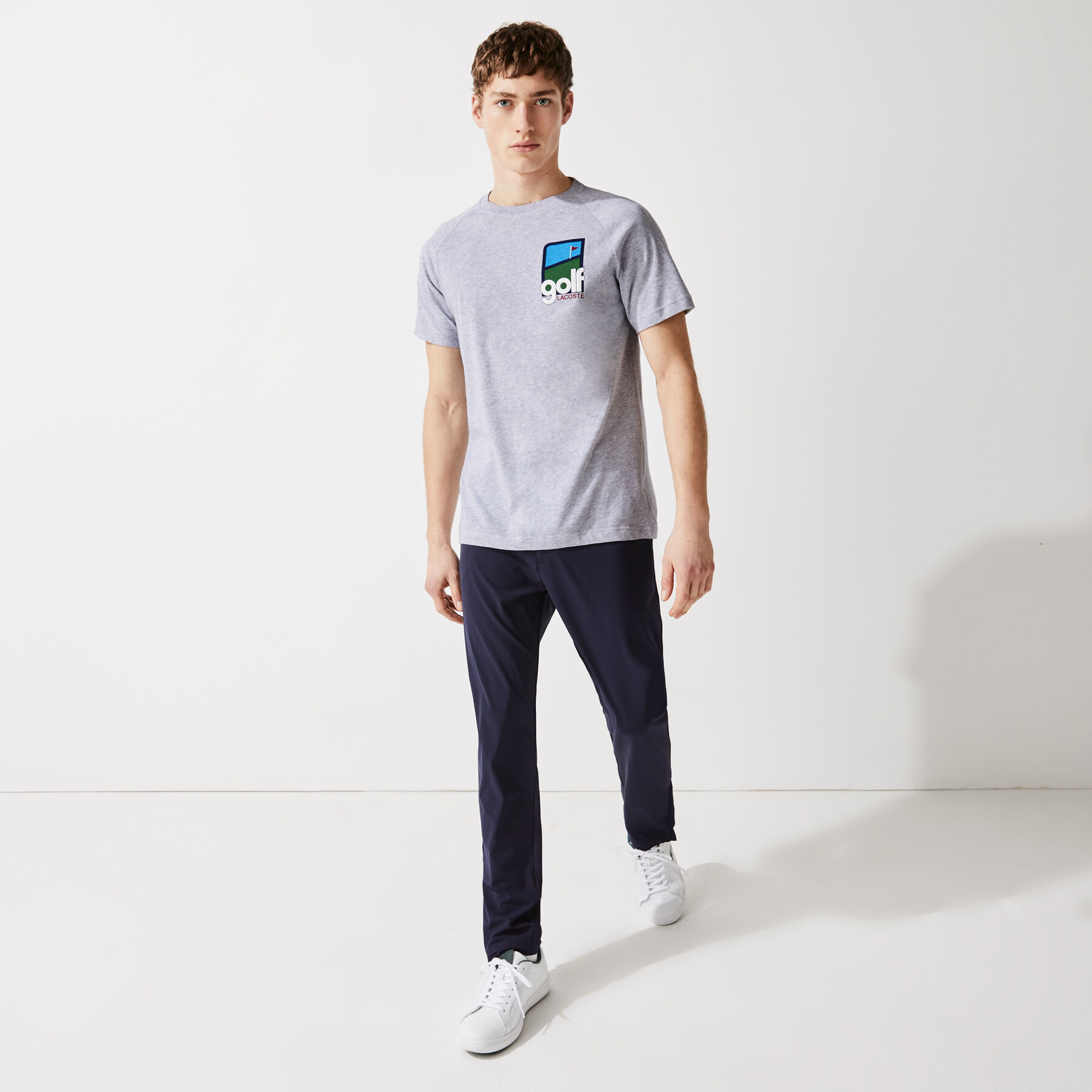 men s lacoste sport 3d design breathable cotton golf t shirt
