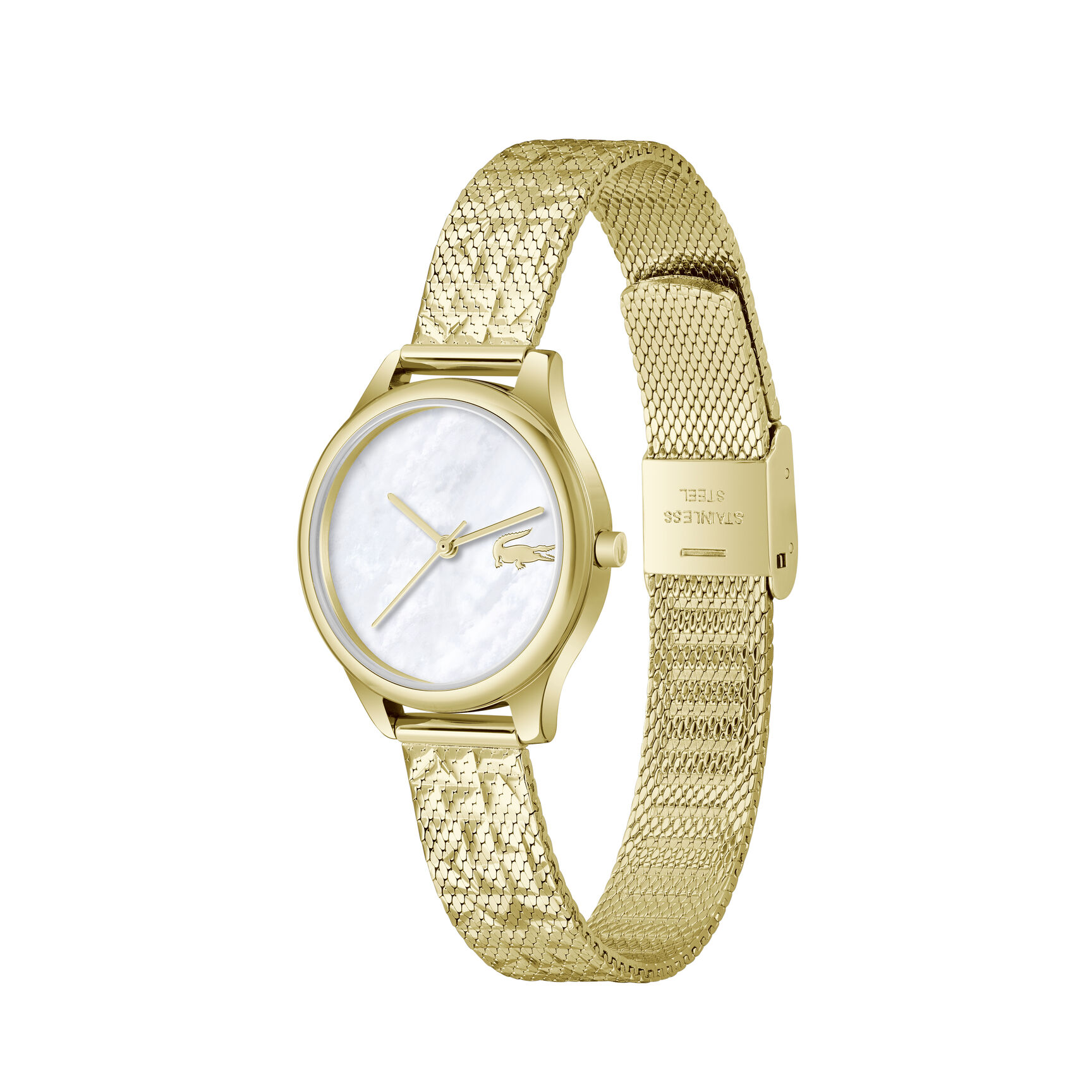 Thin Gold-Plated Steel Women's Watch