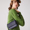 lacoste women s chantaco matte piqu  leather flap belt bag