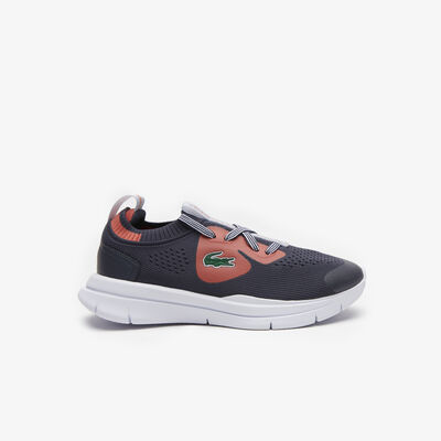 Children's Lacoste Run Spin Knit Textile Trainers