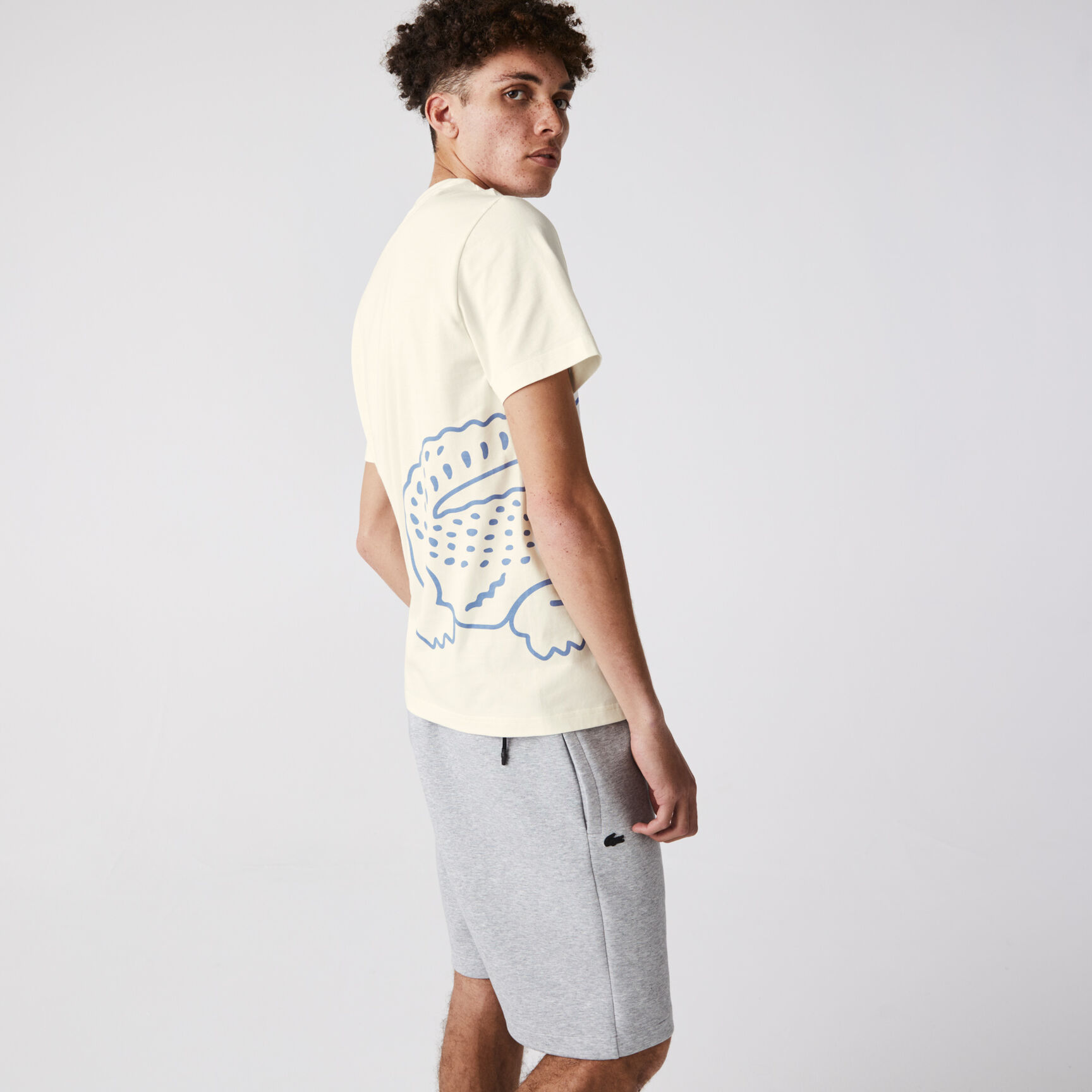 Men&rsquo;s Crew Neck Crocodile Print Organic Cotton T-shirt